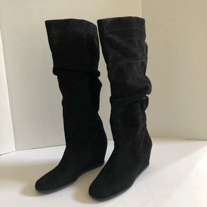 Aerosoles Profit Tall Slouchy Suede Wedge Boot